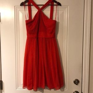 GORGEOUS Poppy Red J Crew Halter Dress